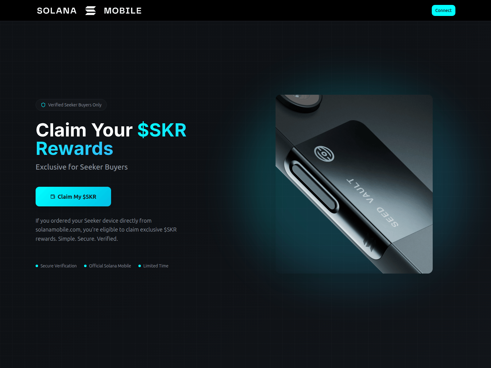 Screenshot of www.solanamobile-seeker.xyz