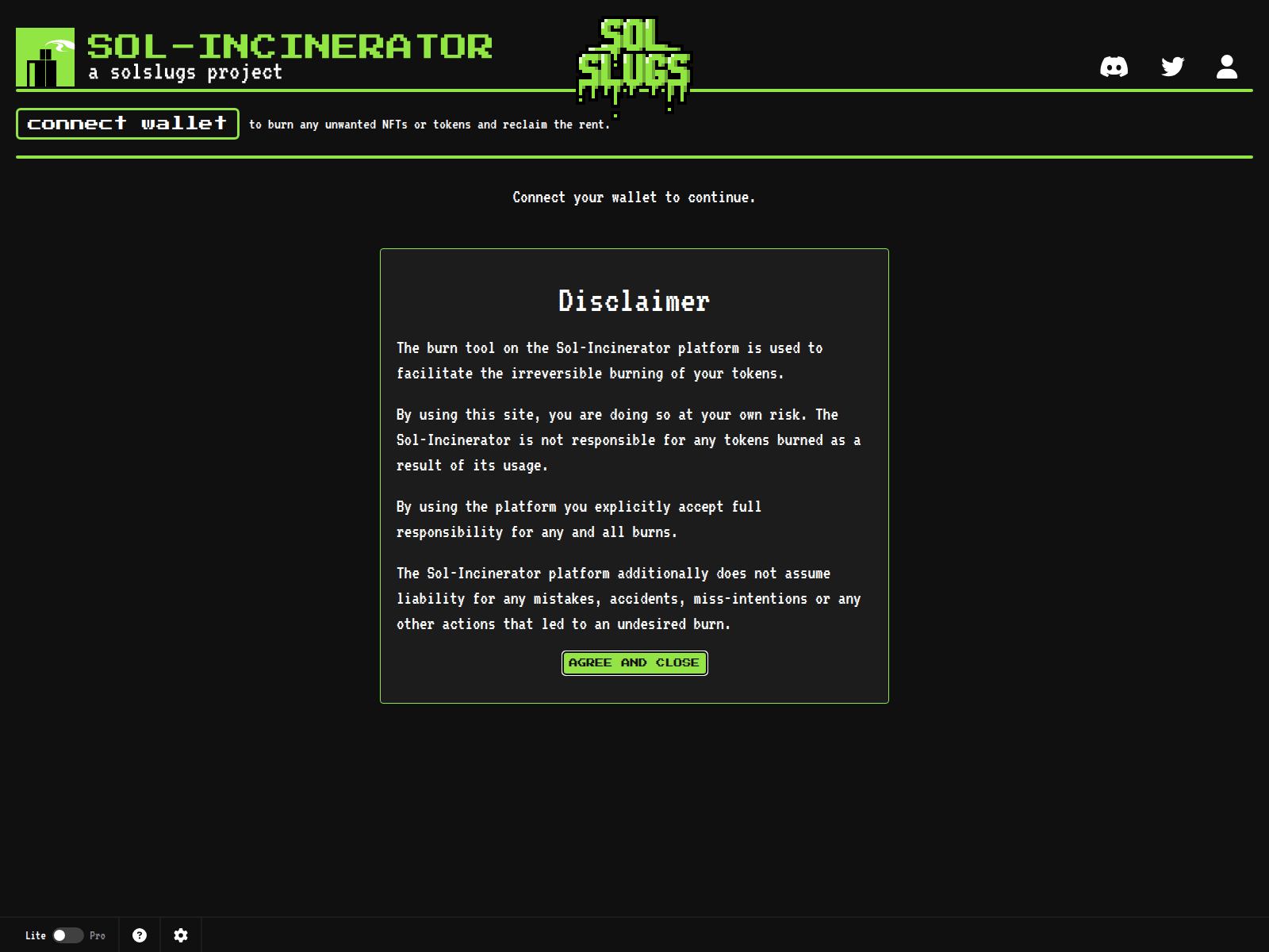 Screenshot of sol-incinerator.pw