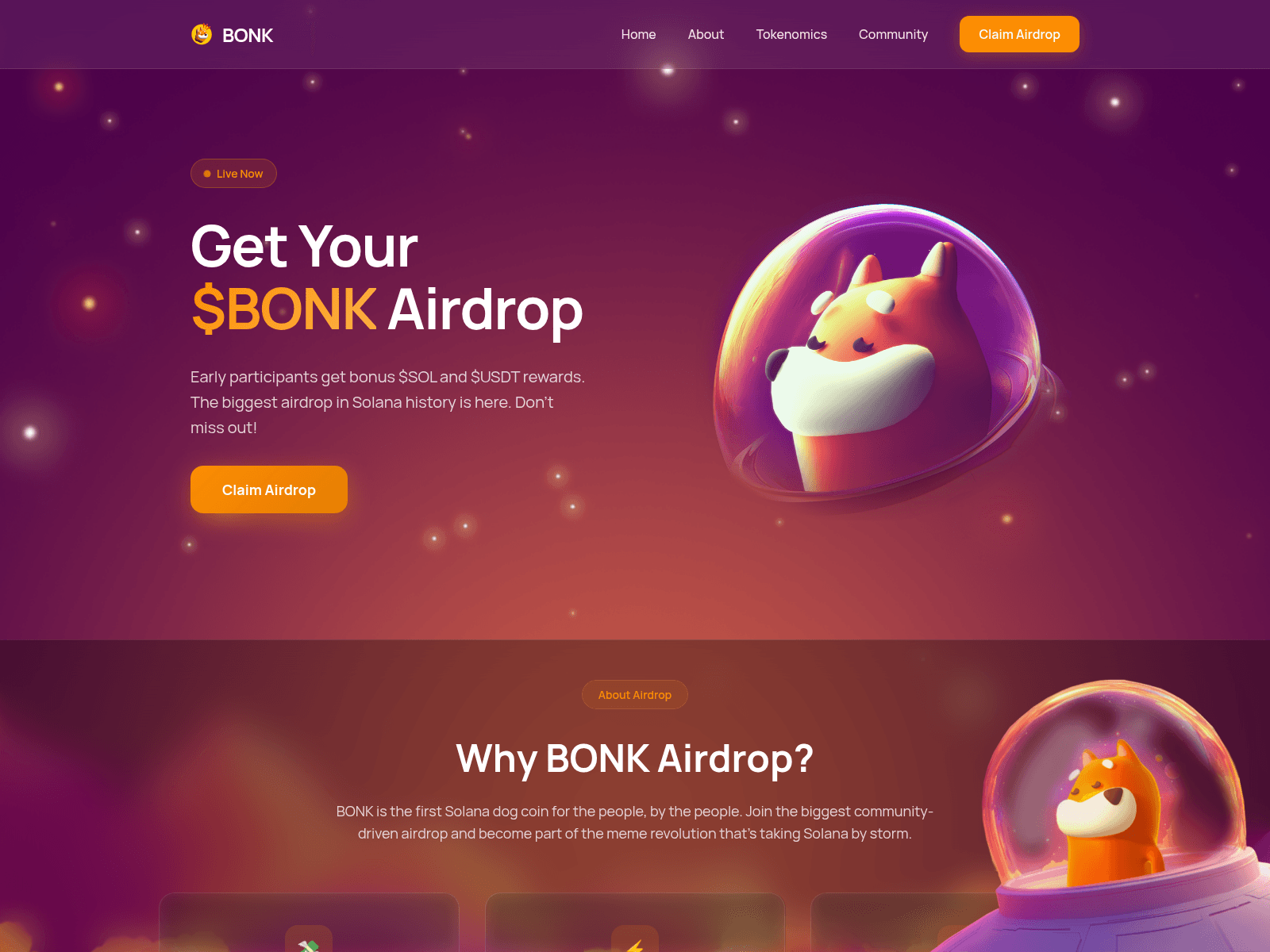 Screenshot of bonk-foundation.com