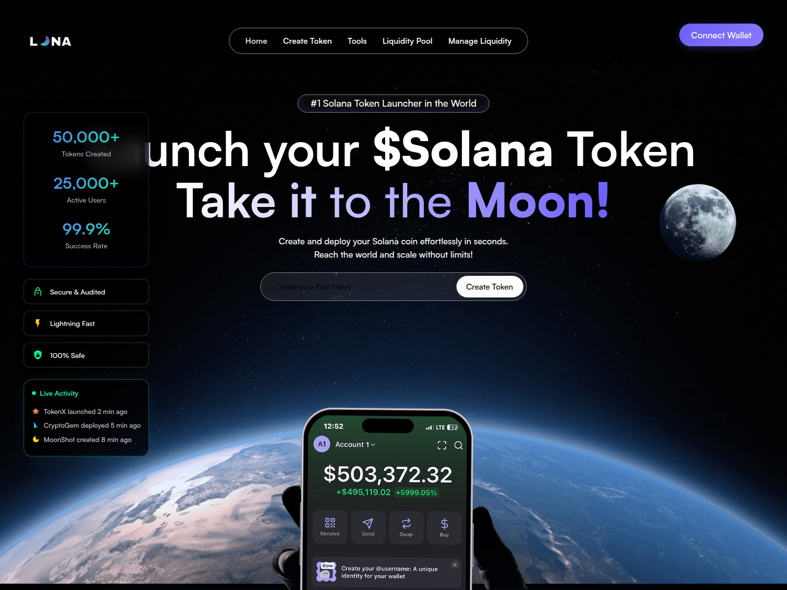 Screenshot of sol-starting.com