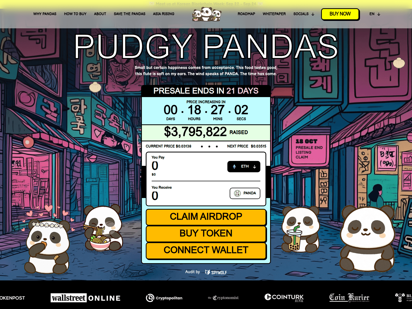 Screenshot of pudgypandas.site