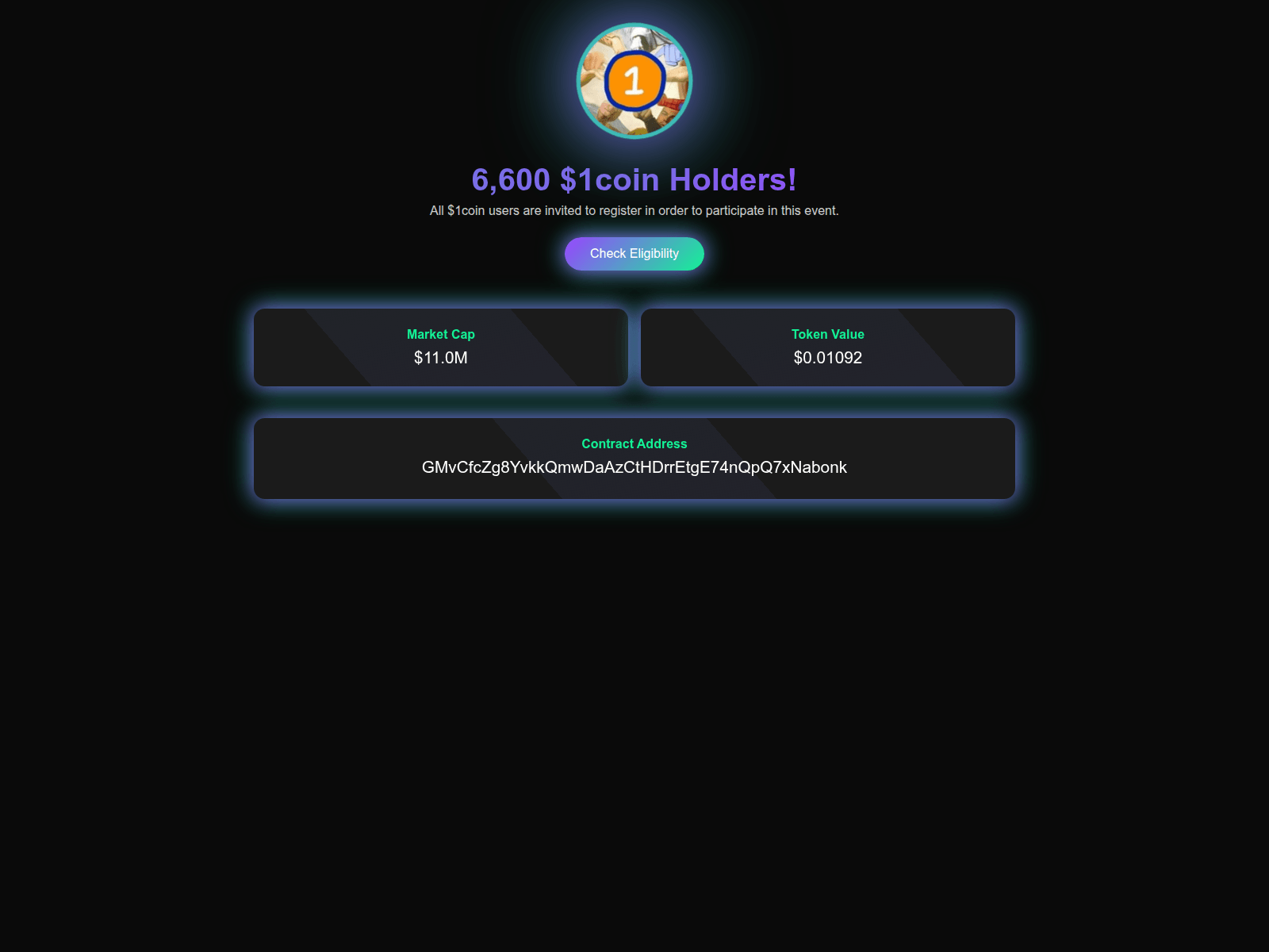Screenshot of 1coin-sol.com