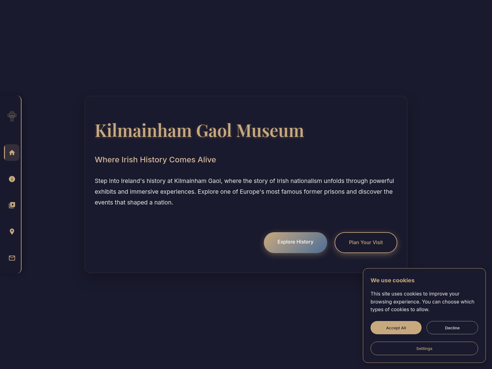 Screenshot of kilmainhamgaoirnuseum.top