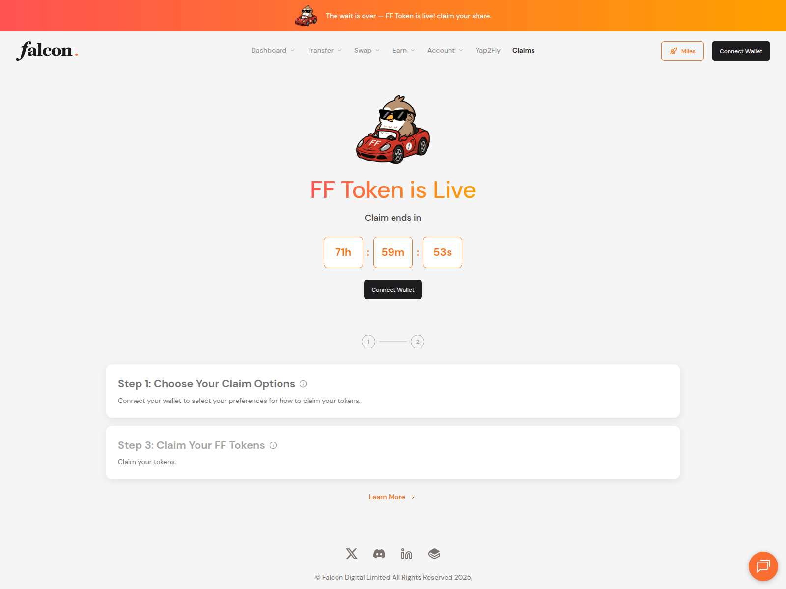 Screenshot of falcon-claim.finance