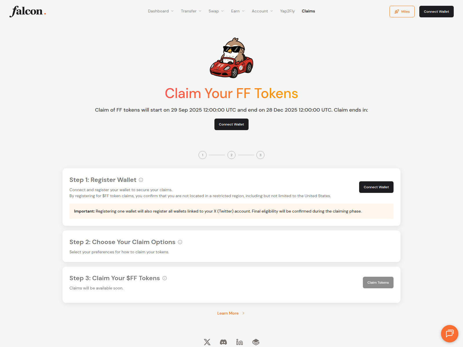 Screenshot of claim-falconfinance.app