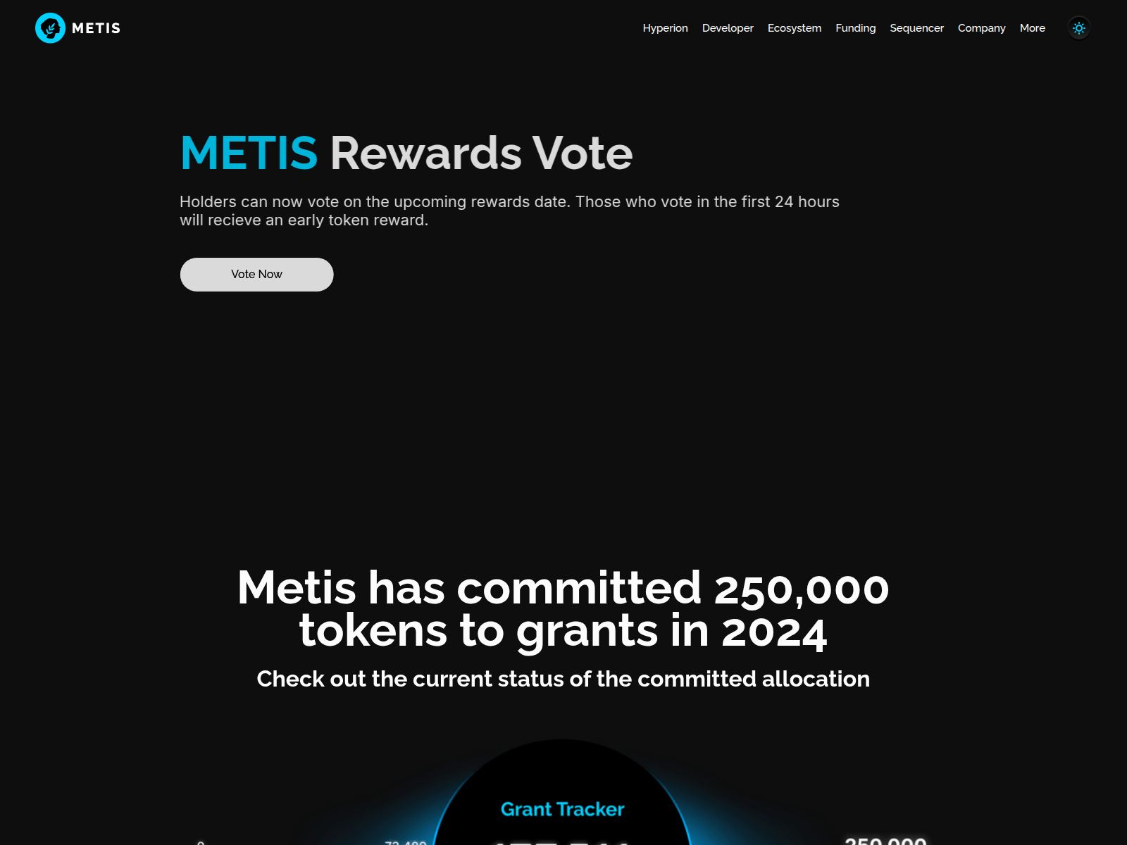 Screenshot of www.proposal-metis.xyz