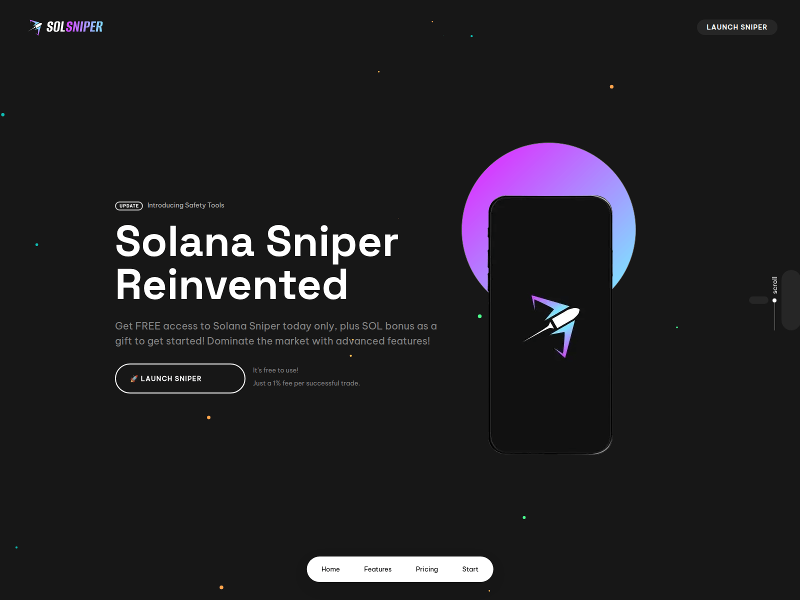 Screenshot of snipersmemecoin.icu