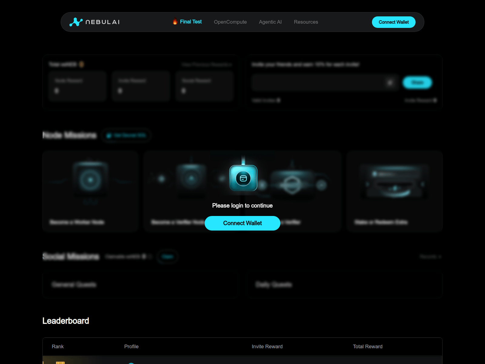 Screenshot of nebulai.life