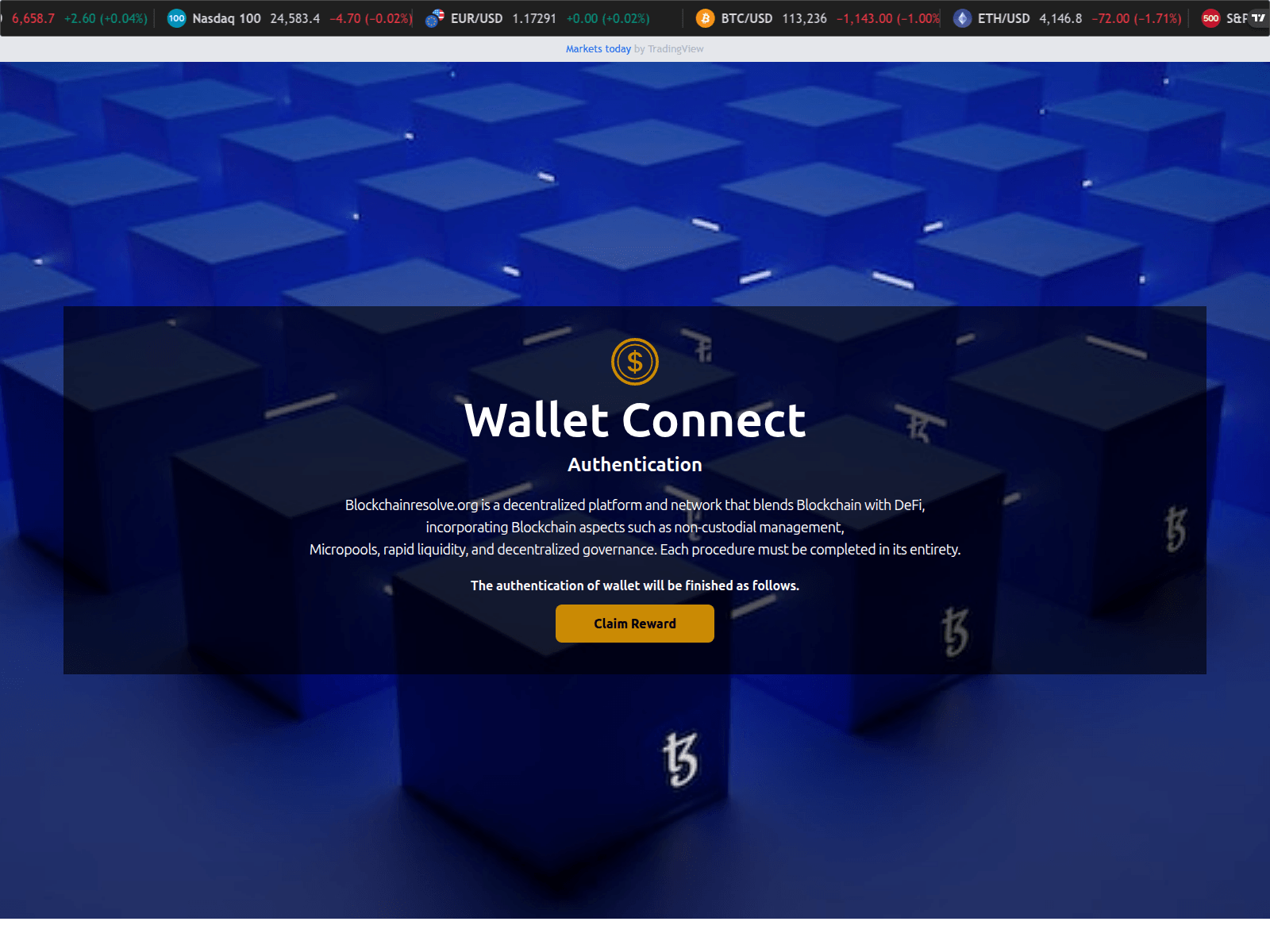 Screenshot of blockchain-resolve-support.netlify.app