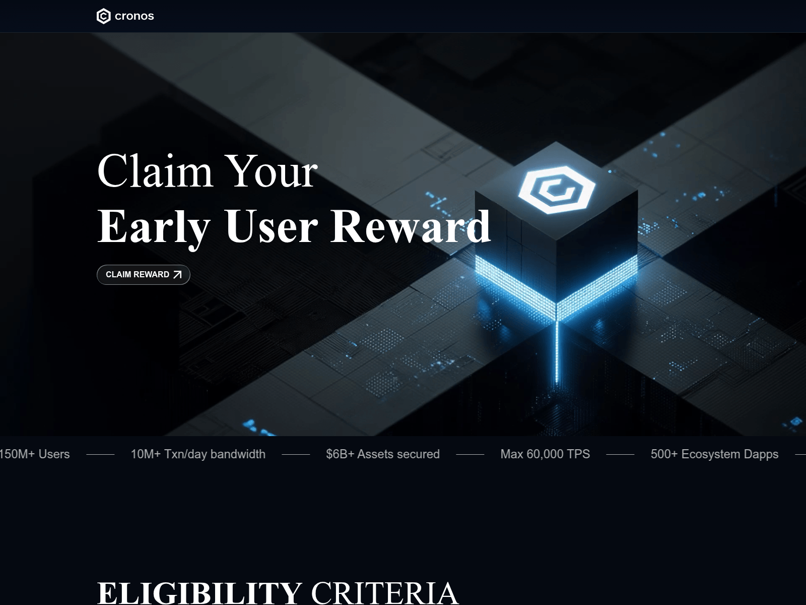 Screenshot of cronosreward.live