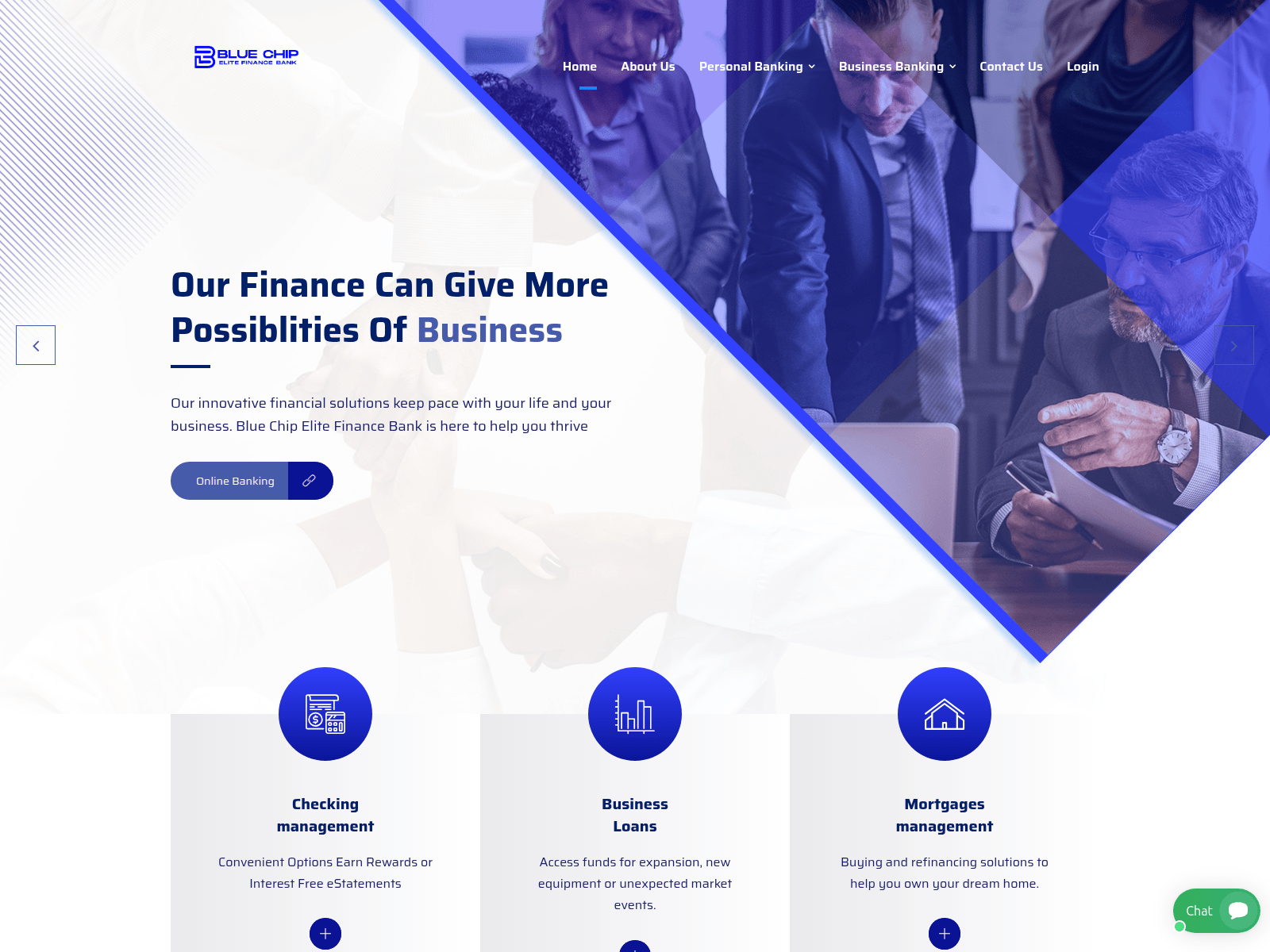 Screenshot of bluechipelitefinance.com