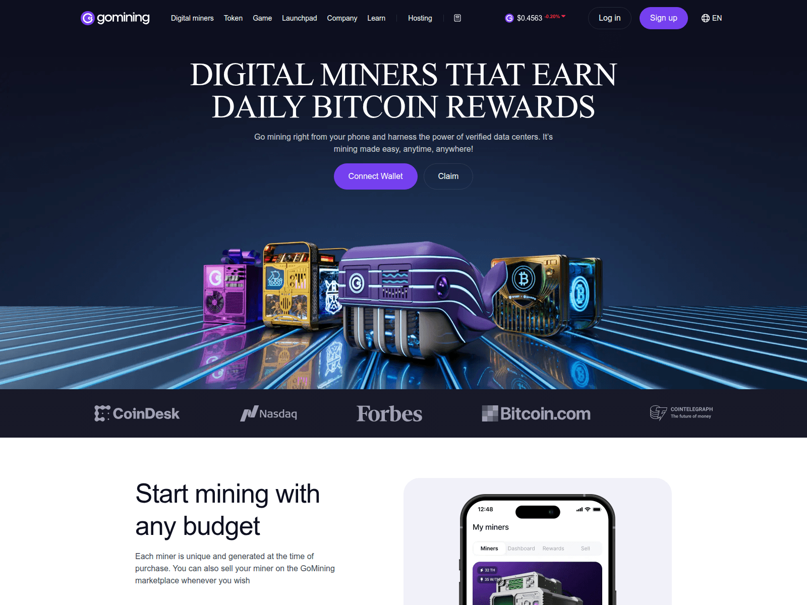 Screenshot of claimgomining.pages.dev