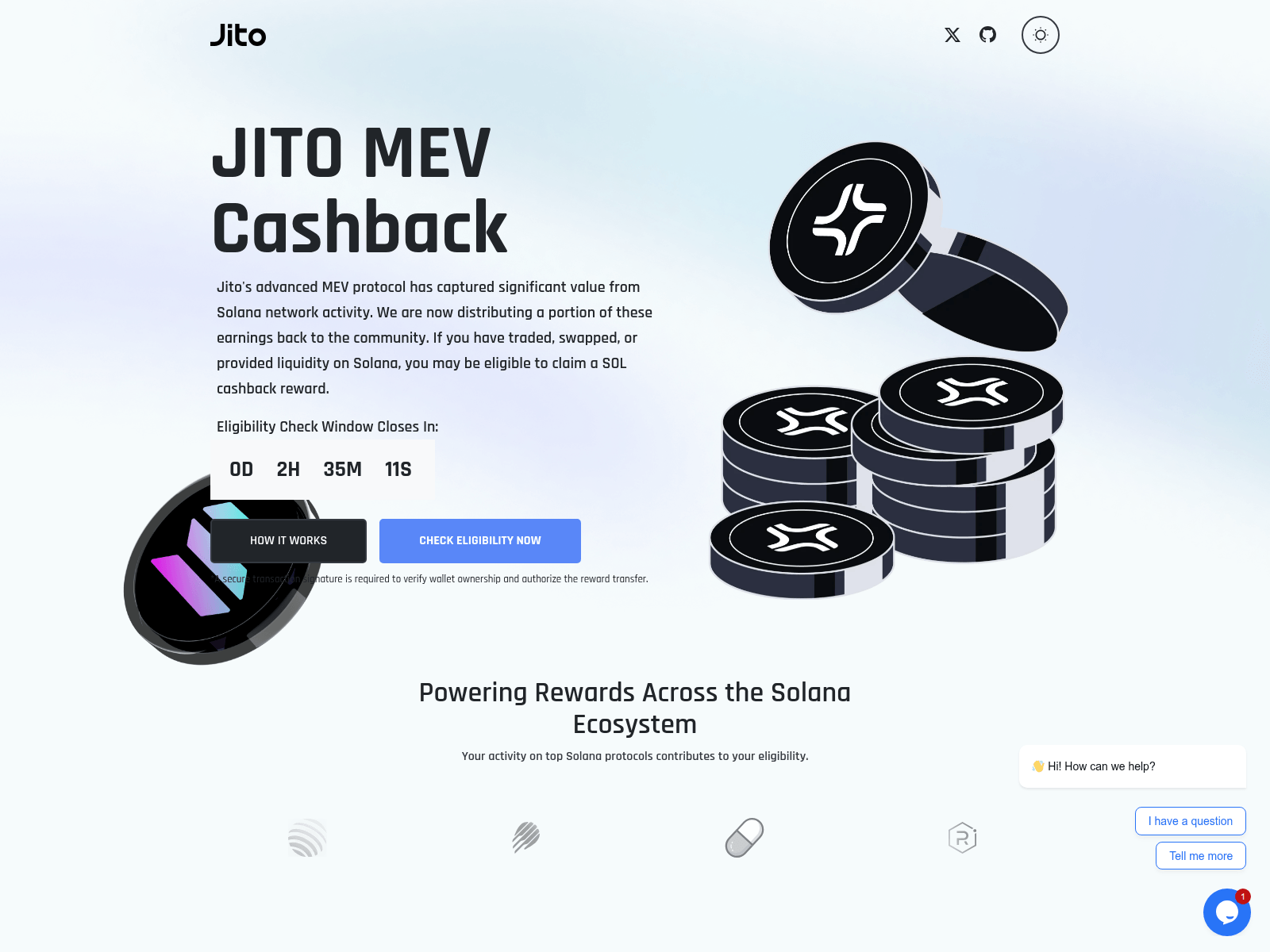 Screenshot of jitoreward.com