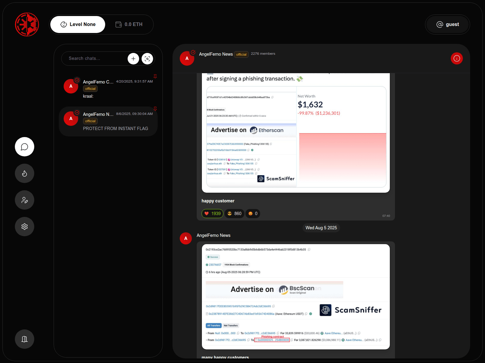 Screenshot of infernodrainer.net