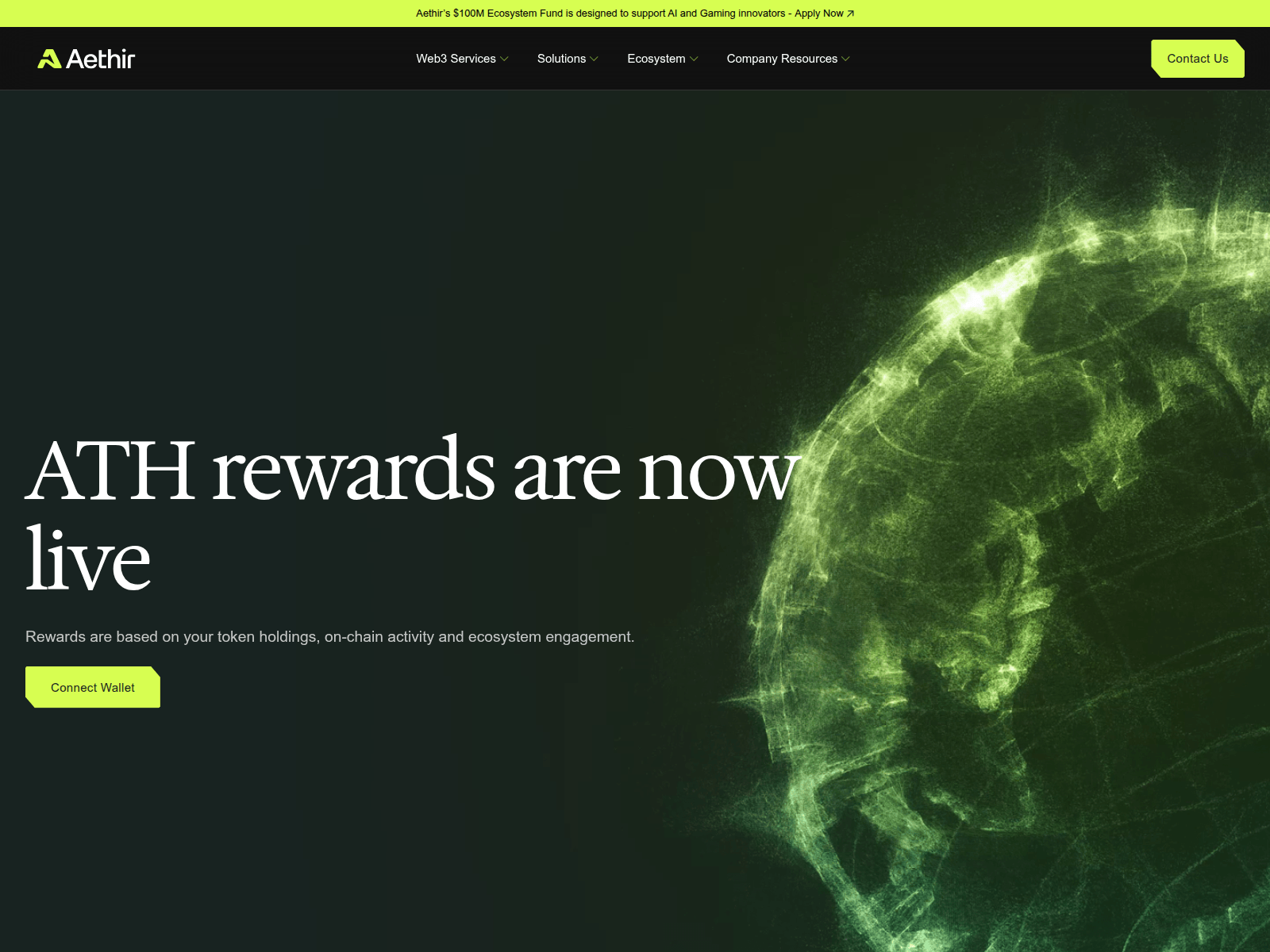 Screenshot of claim-aethircloud.com
