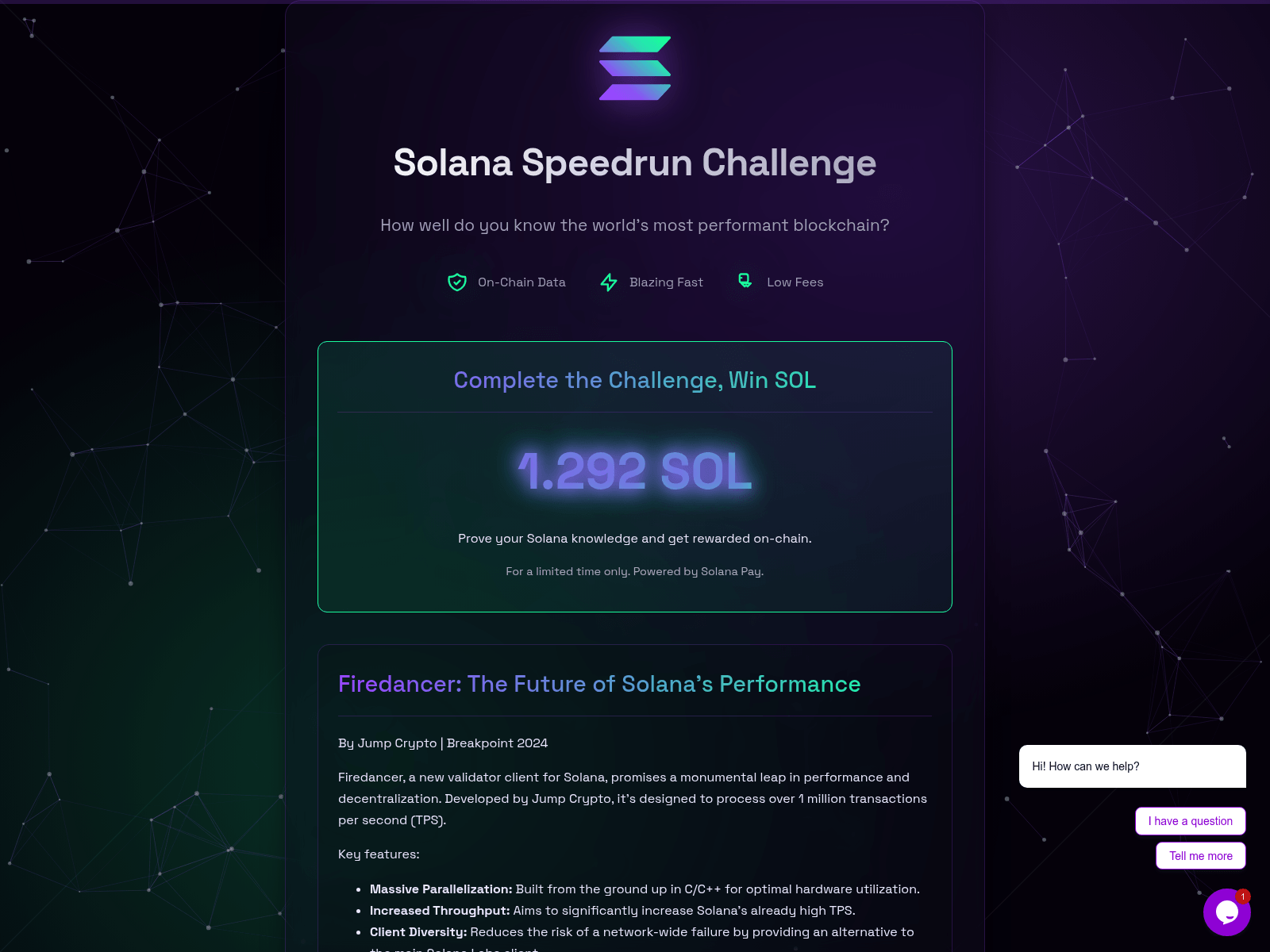 Screenshot of solanaquiz.fun