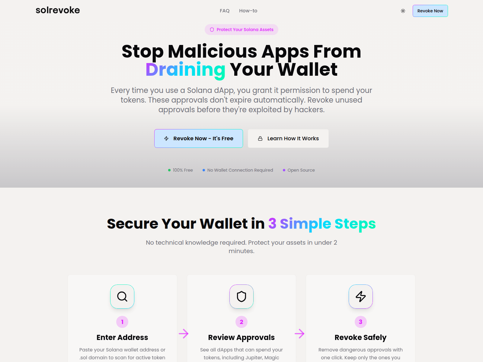 Screenshot of solrevoke.site
