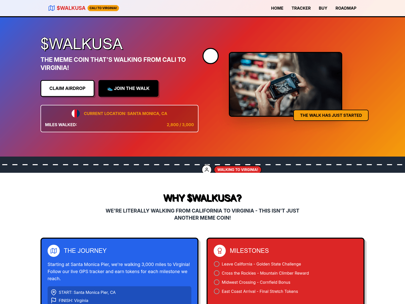 Screenshot of walkusa.dev