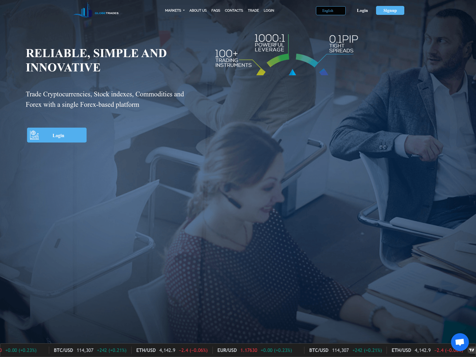 Forensic screenshot of globetrades.net