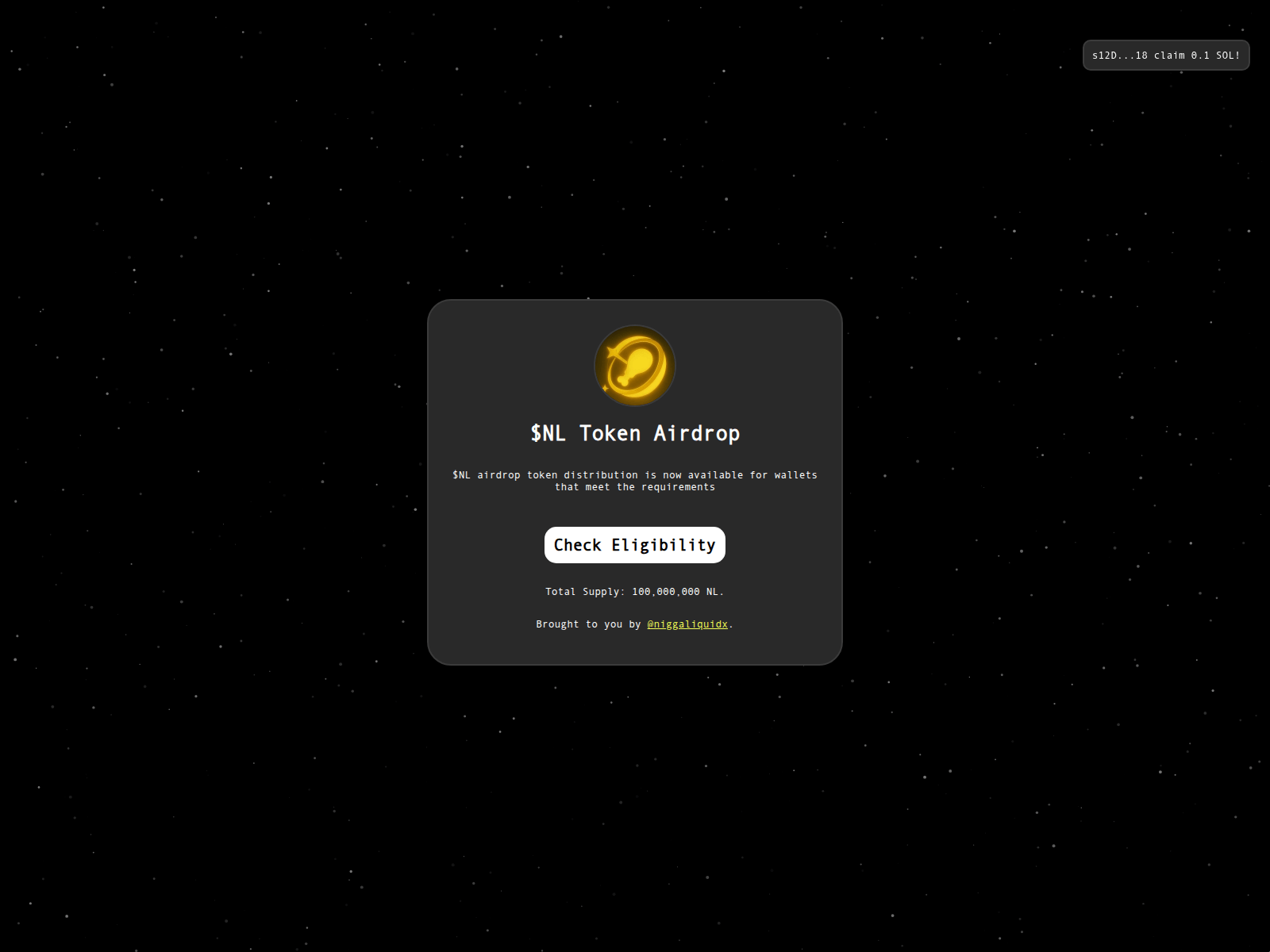 Screenshot of niggaliquid-allocation.xyz