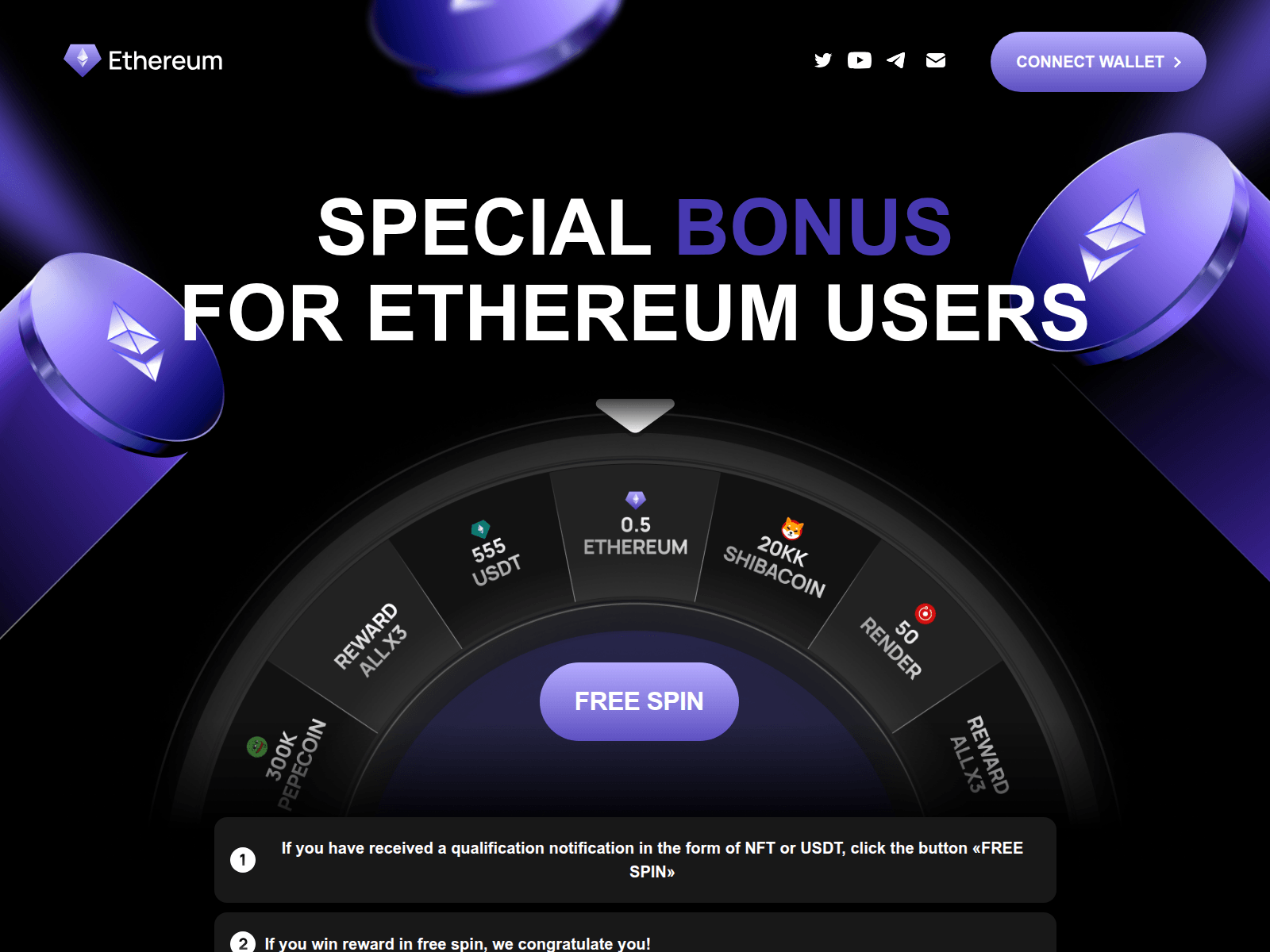 Screenshot of ethereumspin.org