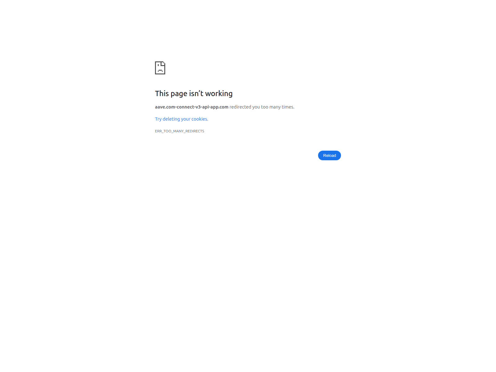Screenshot of aave.com-connect-v3-api-app.com