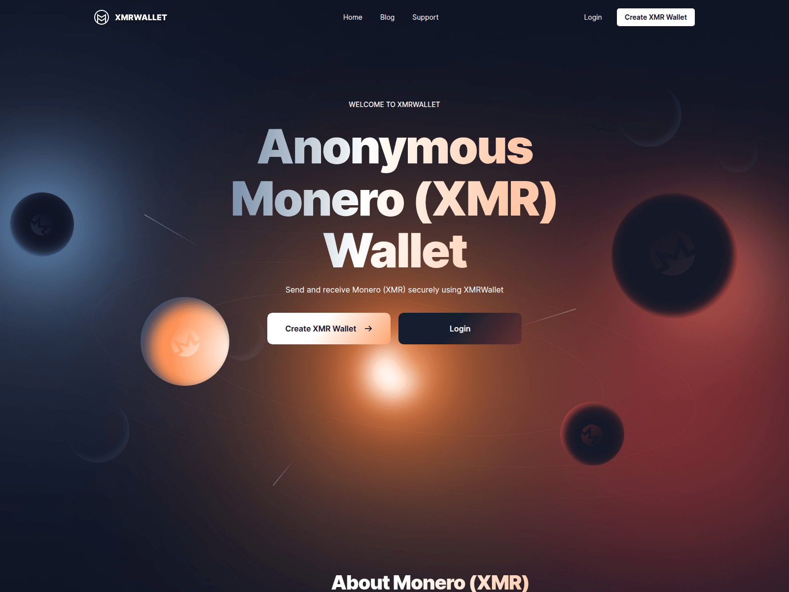 Screenshot of xrnrwallet.com