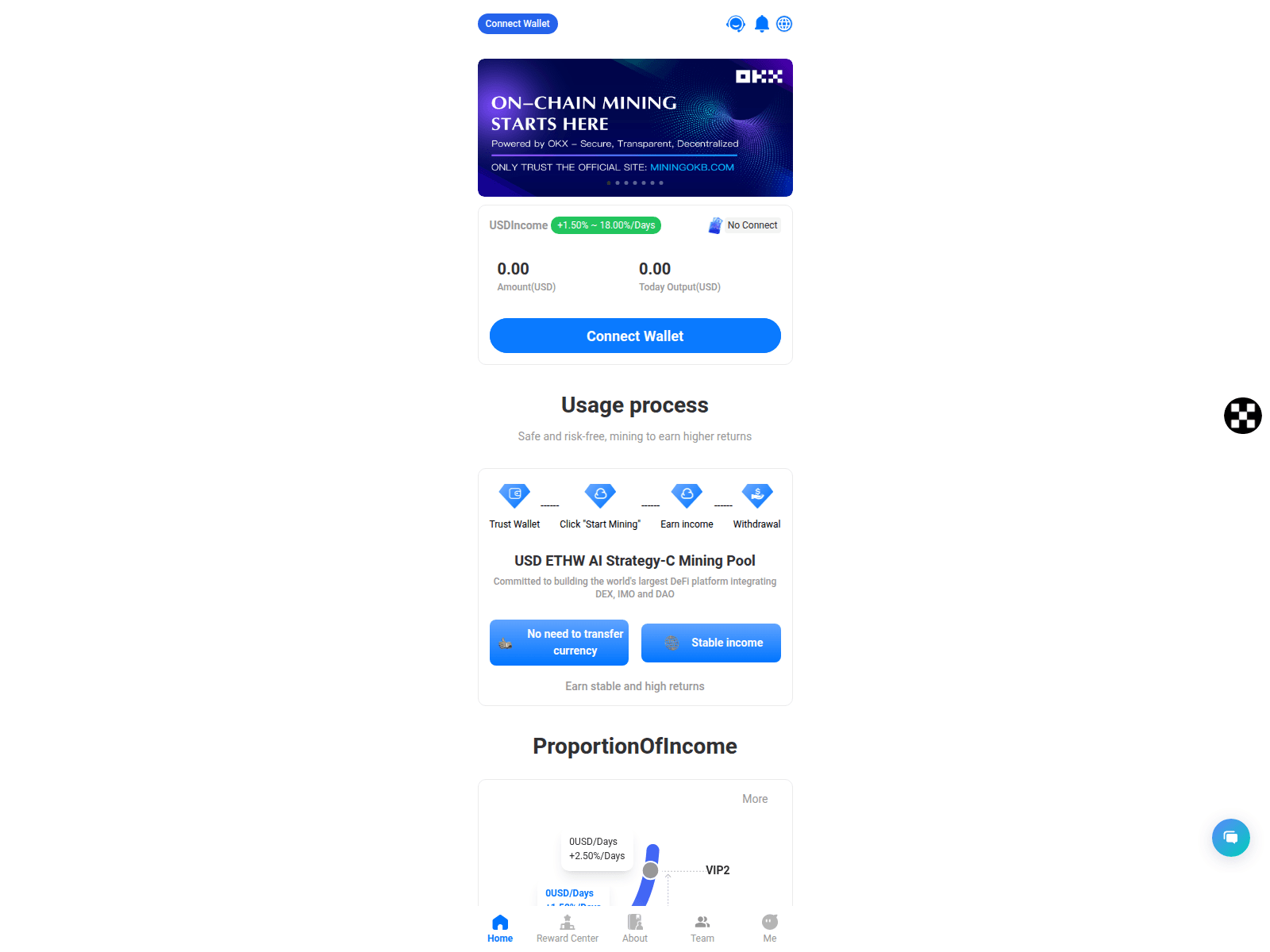 Screenshot of okb-mining.cc