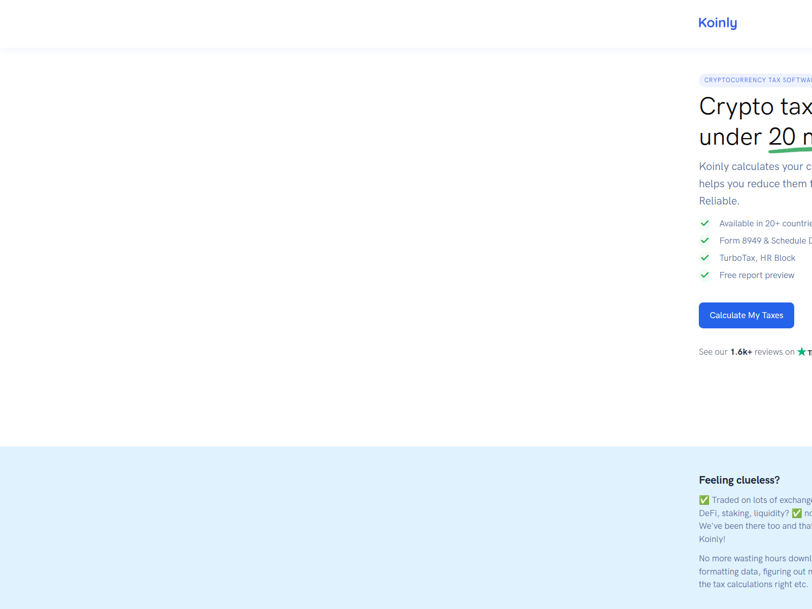 Screenshot of koinly.tax