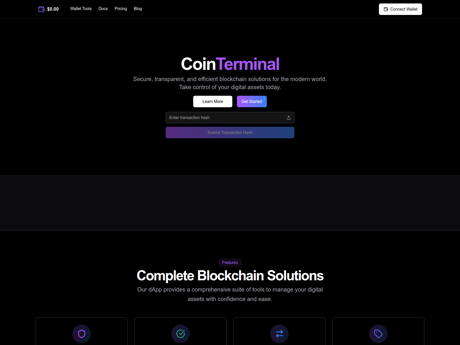 Screenshot of cointerminal-app.site