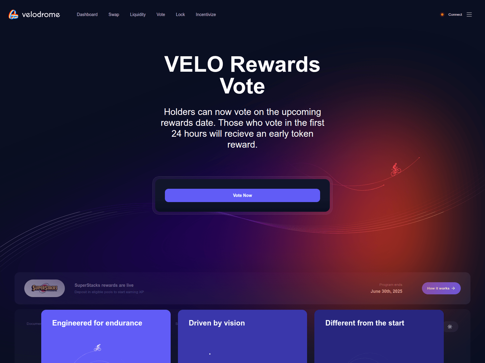 Screenshot of governance-velo.finance