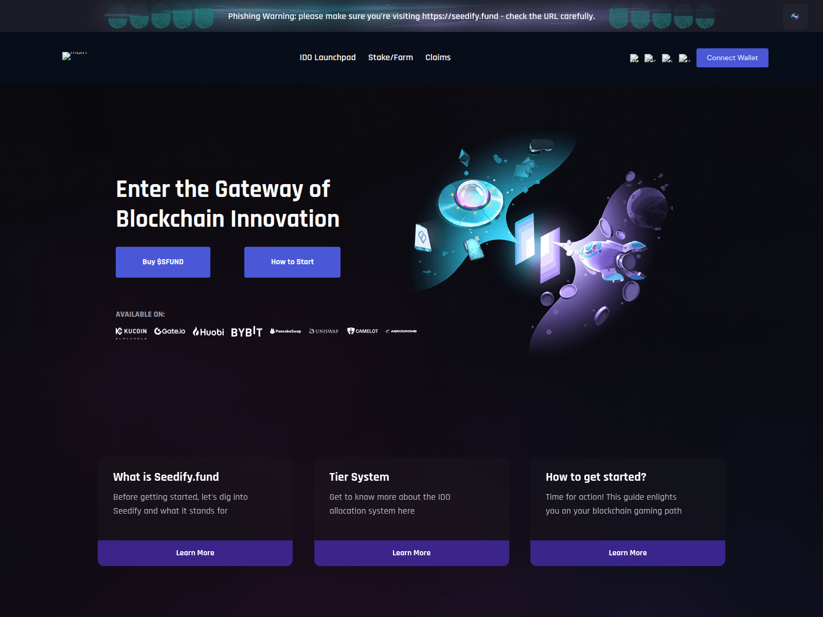 Screenshot of seedify-bridge.top