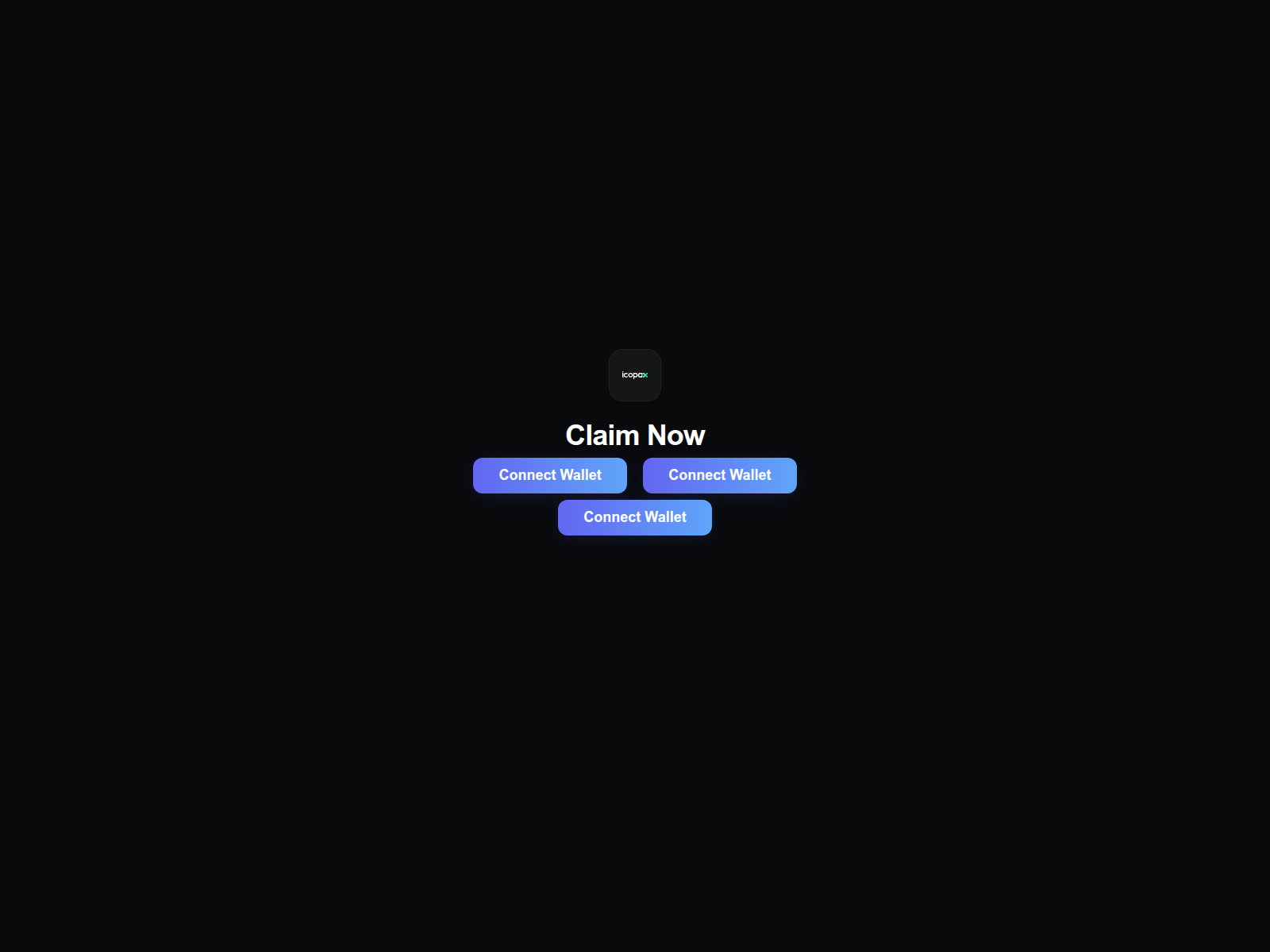 Screenshot of icopaxtoken-webclaim.world
