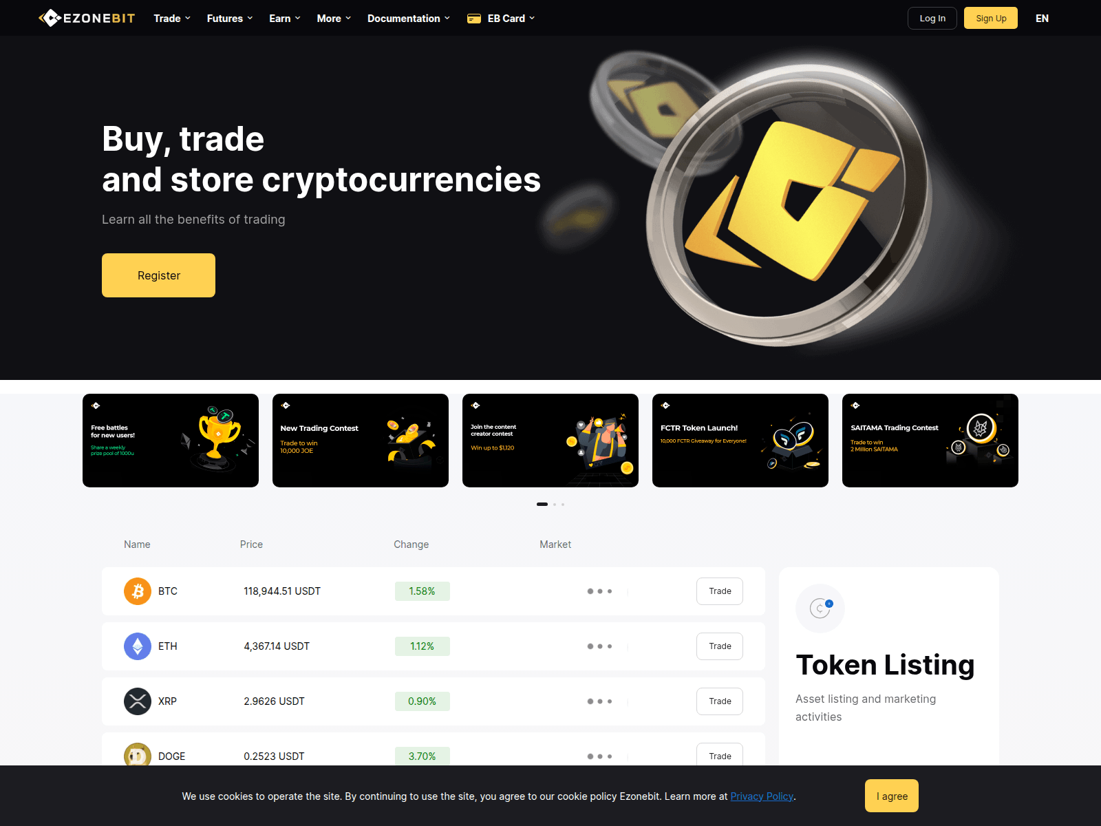 Screenshot of ezonebit.com