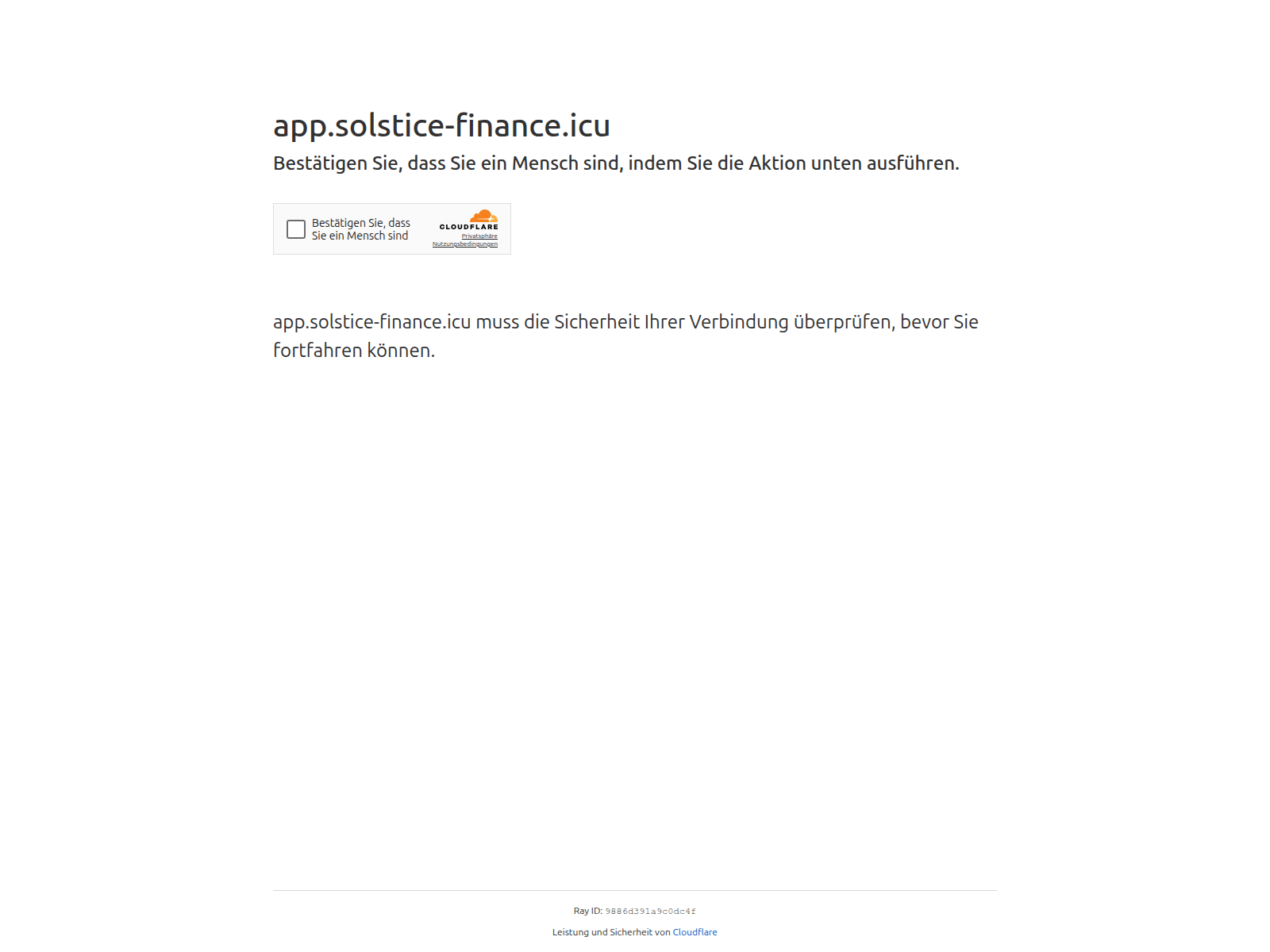 Screenshot of app.solstice-finance.icu