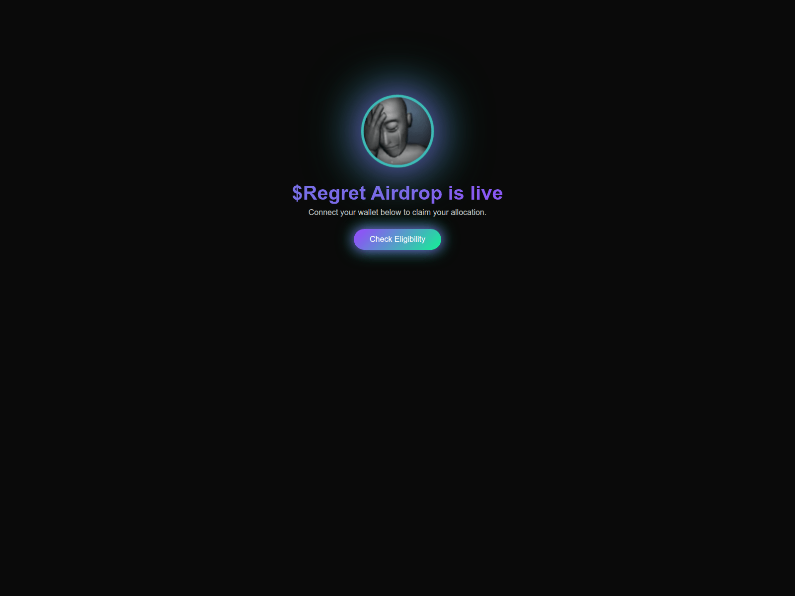 Screenshot of airdrop-regret.com