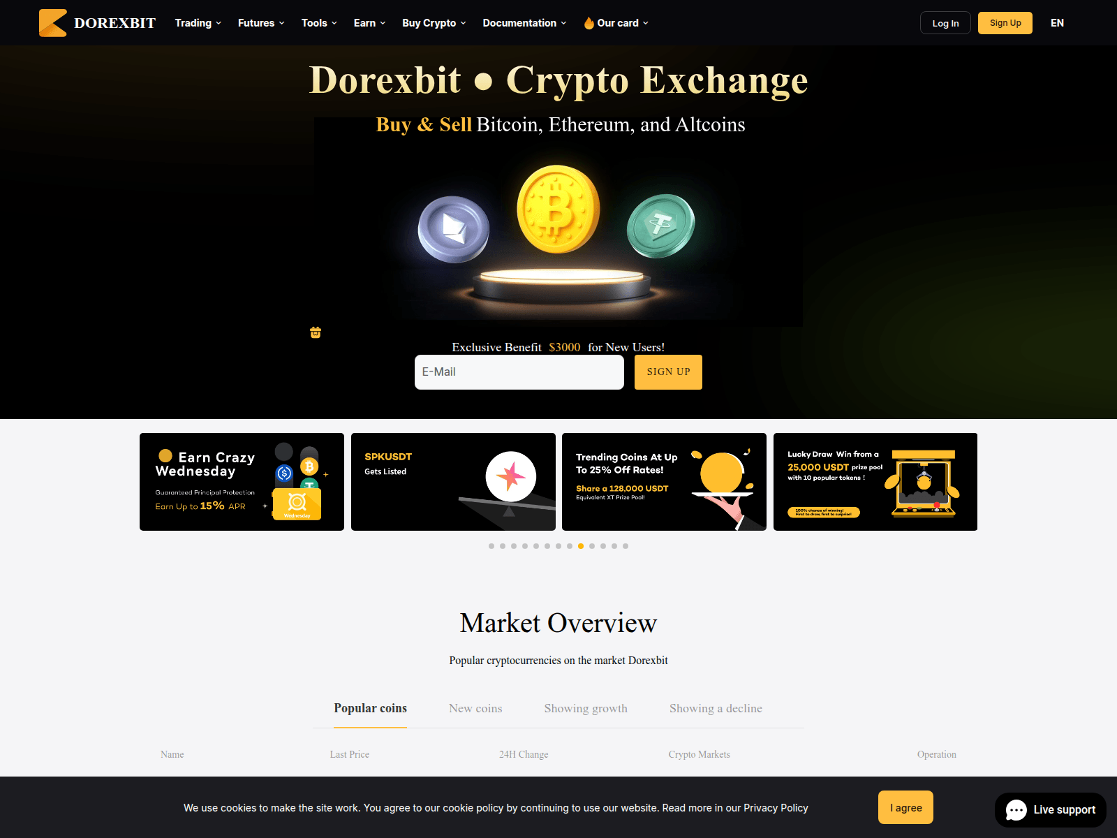 Screenshot of dorexbit.com