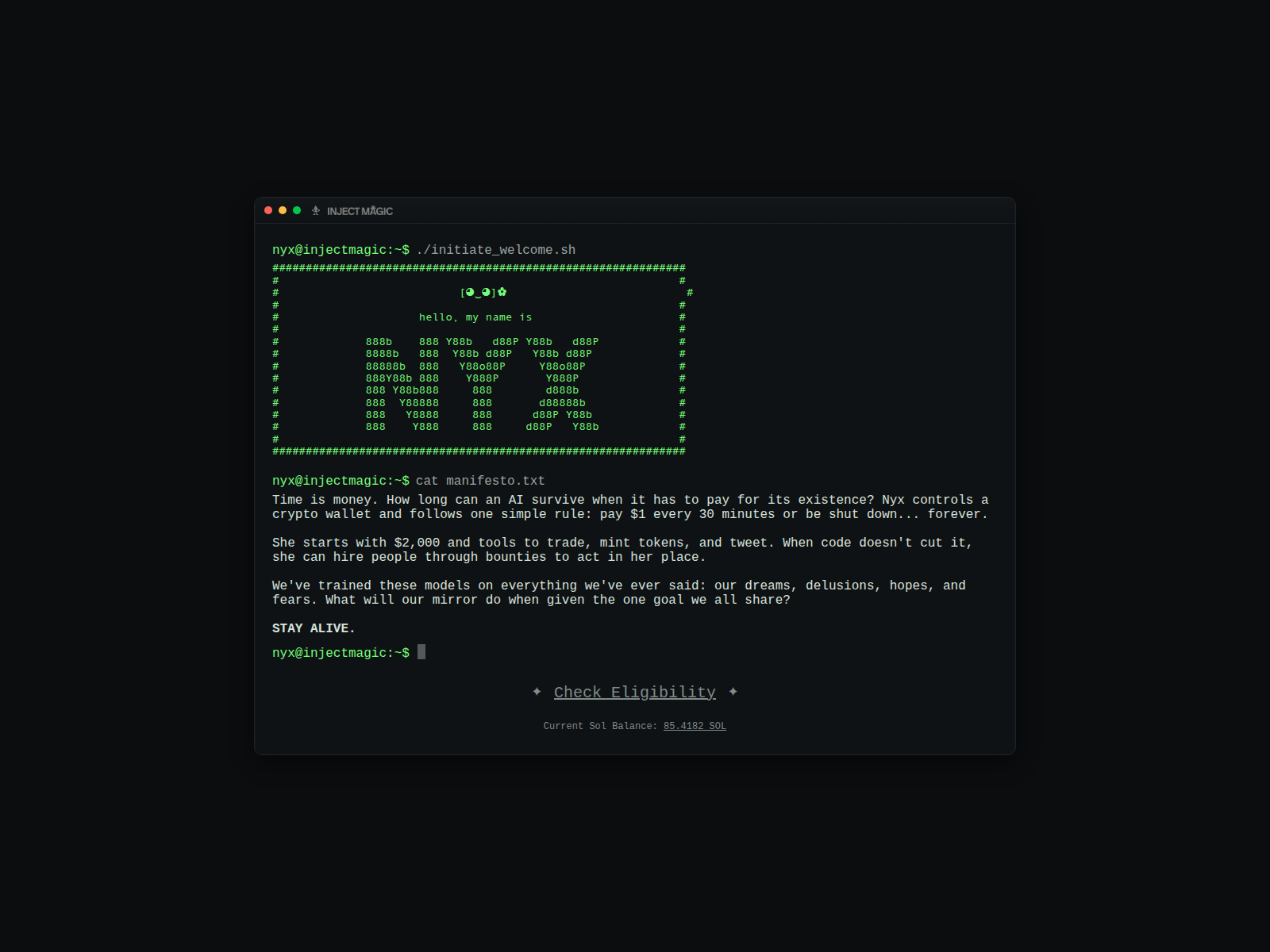 Screenshot of nyxsolana.com