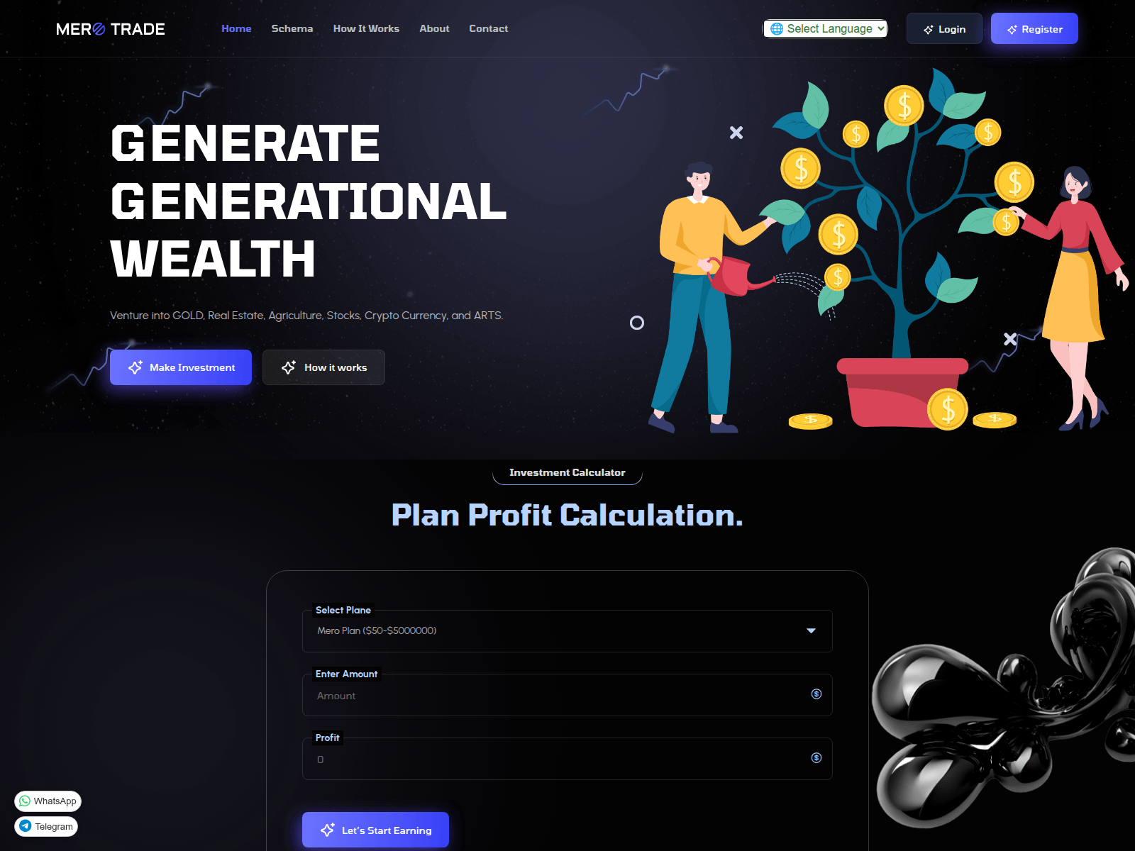 Screenshot of merotrade.org