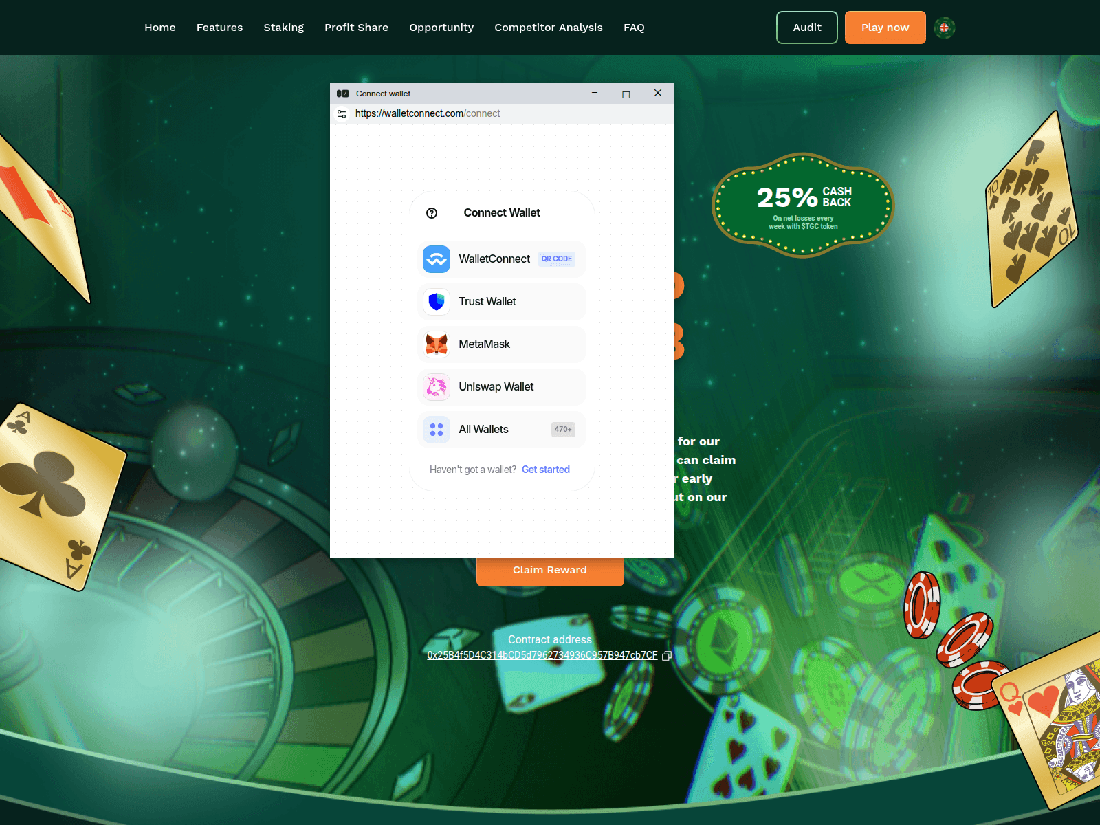 Screenshot of tgcasinoreward.info
