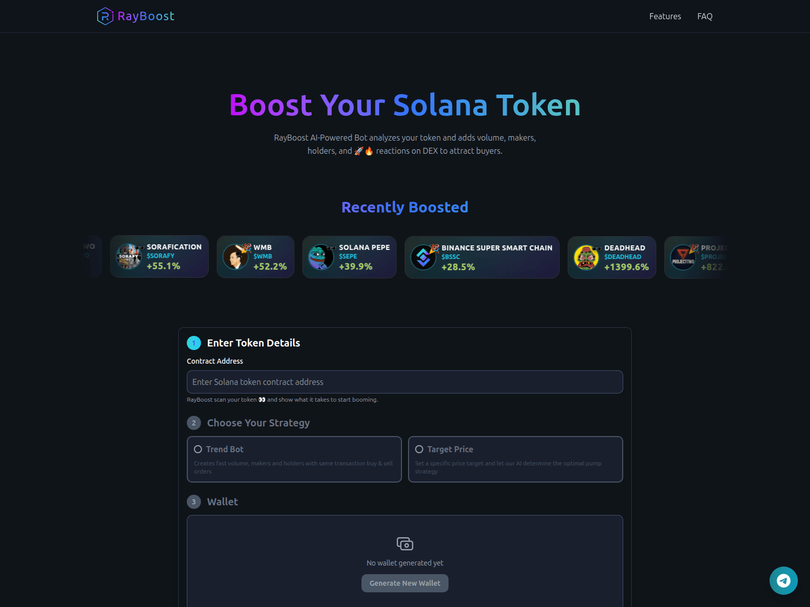 Screenshot of rayboost.fun