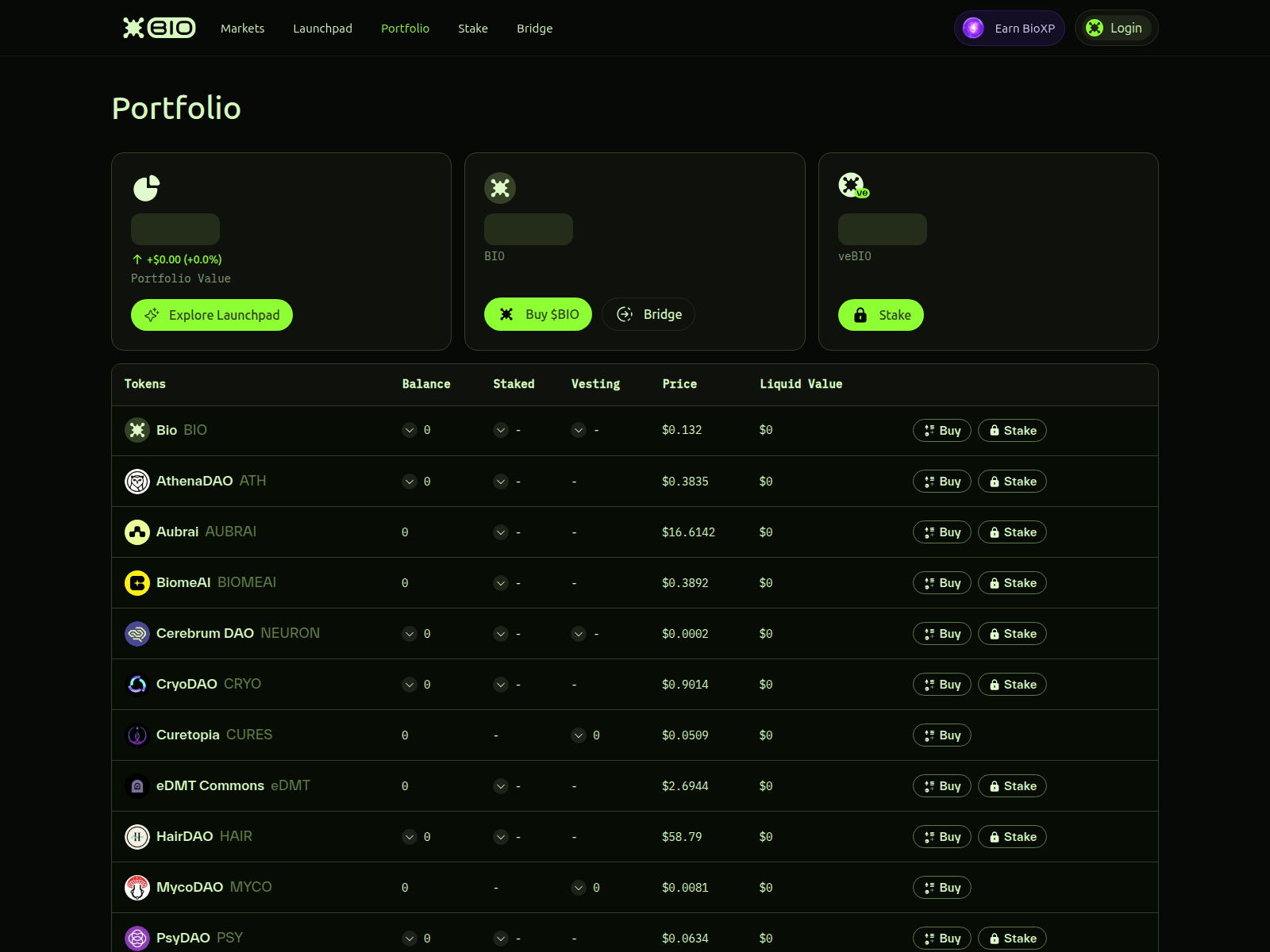 Screenshot of bio-proltocol.xyz