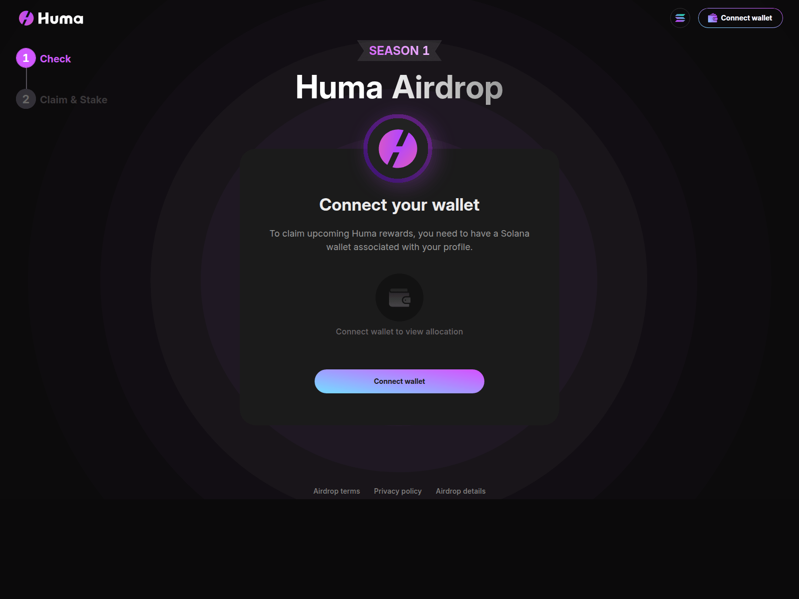 Screenshot of claimhumafinance.icu