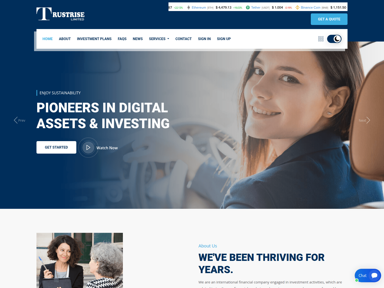 Screenshot of trustrise-ltd.com