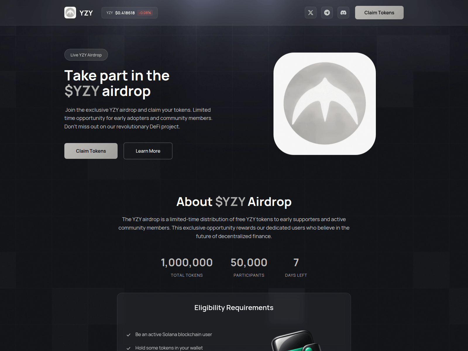 Screenshot of www-yzy.network