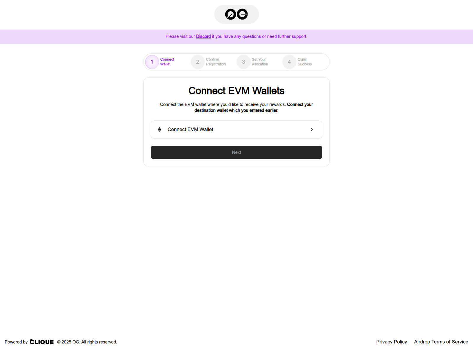 Screenshot of airdrop.0gfoundation.cam