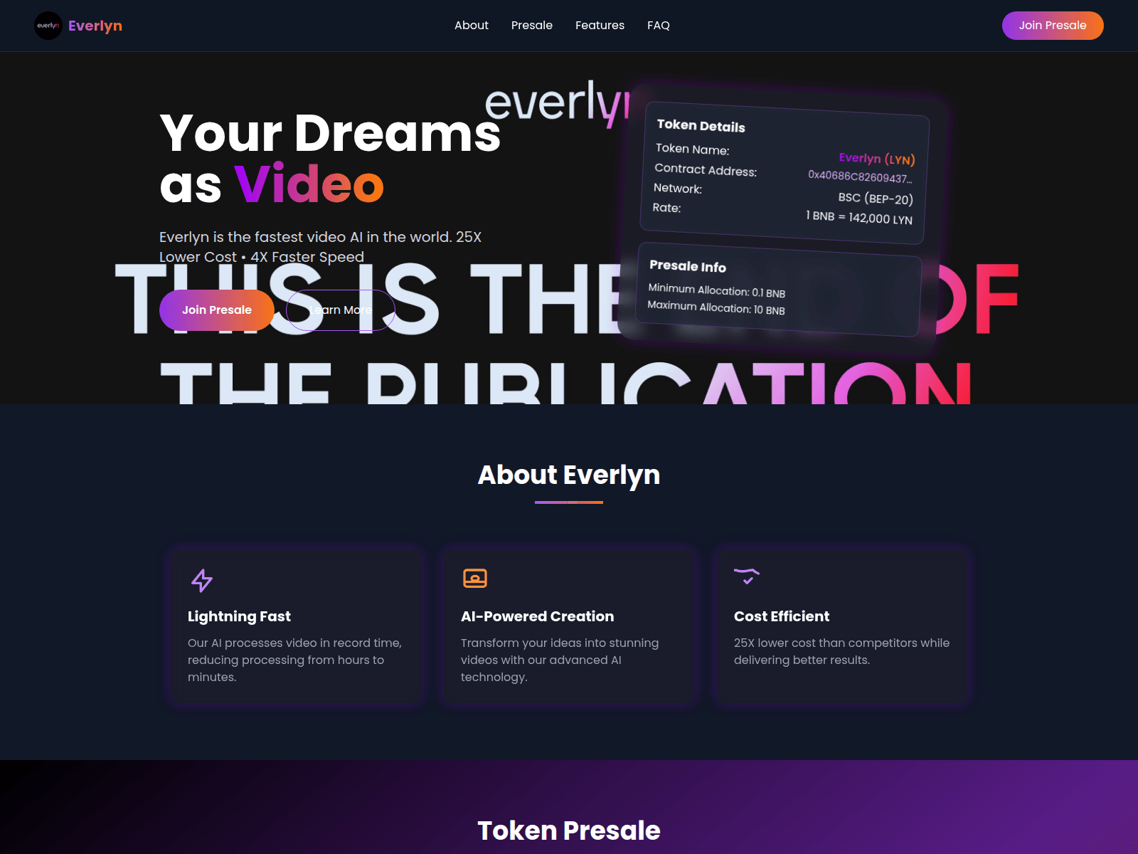 Screenshot of everlyntoken.top