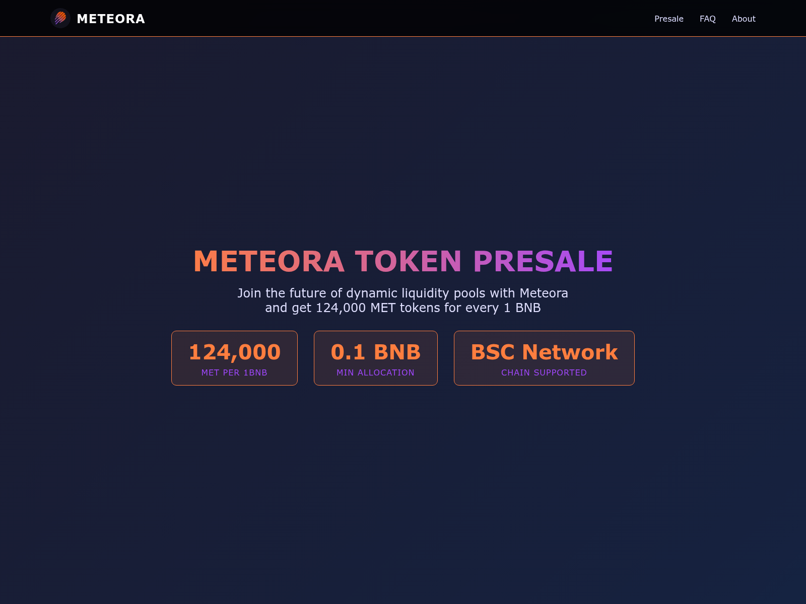 Screenshot of meteoratoken.top