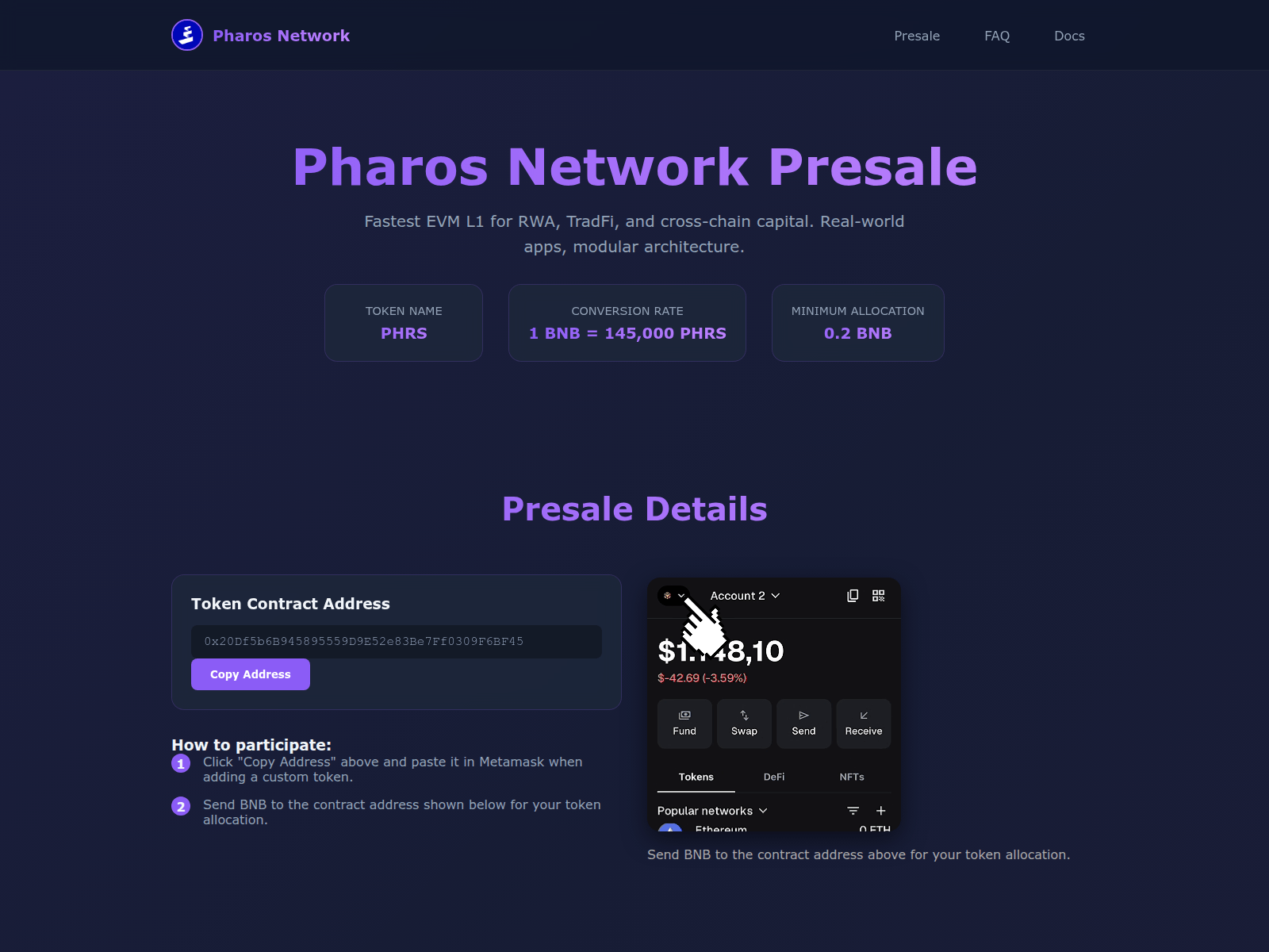 Screenshot of pharostoken.top