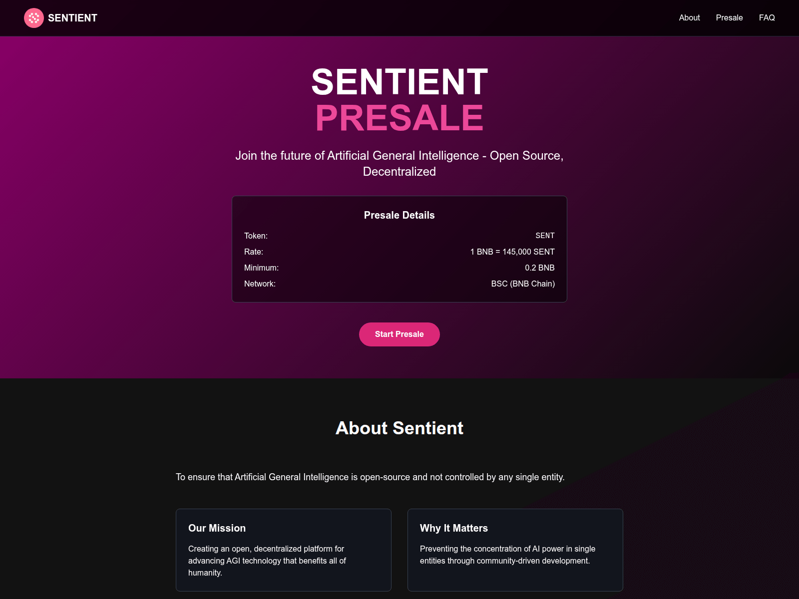 Screenshot of sentientsale.top
